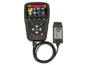 Herramienta profesional de diagnosis TPMS integral VT56 de ATEQ con conexión OBDII y actualizaciones frecuentes.