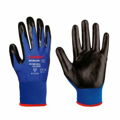 Guantes de trabajo de nitrilo sin costuras NITRILON con protección EN 388 y aptos para pantallas táctiles.