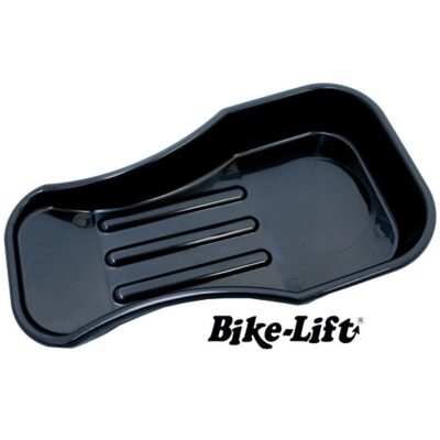 Bandeja de polietileno reciclado Bike-Lift para la recogida de aceite usado de 3 litros en scooters y motocicletas.