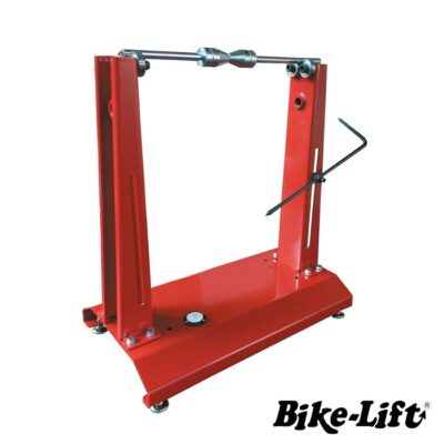 Equilibradora manual profesional Bike-Lift BL-124-00 para neumáticos de moto de hasta 21 pulgadas.