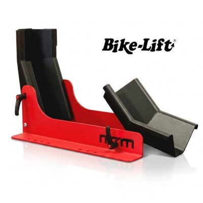 Mordaza automática Bike-Lift W-42N con 7 ajustes de longitud para bloqueo de ruedas de moto de 12 a 21 pulgadas.