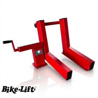Mordaza mecánica Bike-Lift W-40 reforzada para motos pesadas y Custom con apertura ajustable hasta 225 mm.