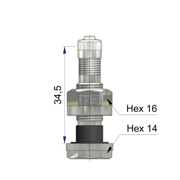 Válvula camión tubeless ALCOA 40MS00N (10u.)