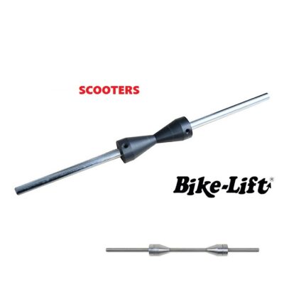 Kit de eje de Ø10mm y adaptadores de Ø30mm Bike-Lift para equilibradoras de scooters y maxi-scooters.