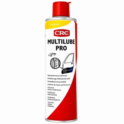 Spray grasa especial lubricante CRC MULTILUBE PRO, multiusos sin goteo, de apariencia azul al principio y, transparente después. 500 ml.