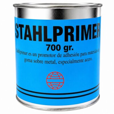 Envase de 700 g de imprimación base STAHL PRIMER para la unión de caucho sobre metal.