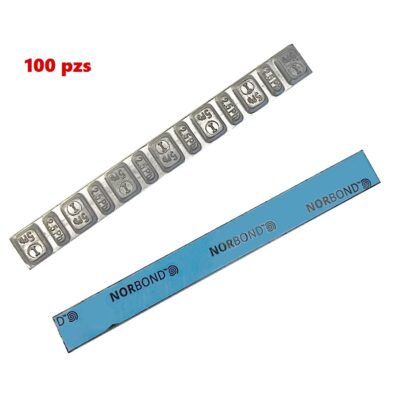 Contrapesas adhesivas para llanta delantera de moto 50gr. - PLATA, 100 pzs