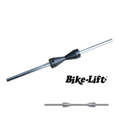 Kit de eje de Ø12mm y adaptadores de Ø30mm Bike-Lift para equilibrado estándar de motocicletas.