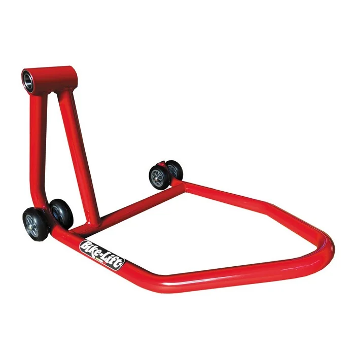 Caballete trasero monobrazo Bike-Lift RS-16 – Lado Izquierdo – Acero Ø 35 mm Caballete trasero monobrazo RS16 de Bike-Lift. Soporte de 5.6 Kg con medidas 55x42.5x70 cm para máxima estabilidad.