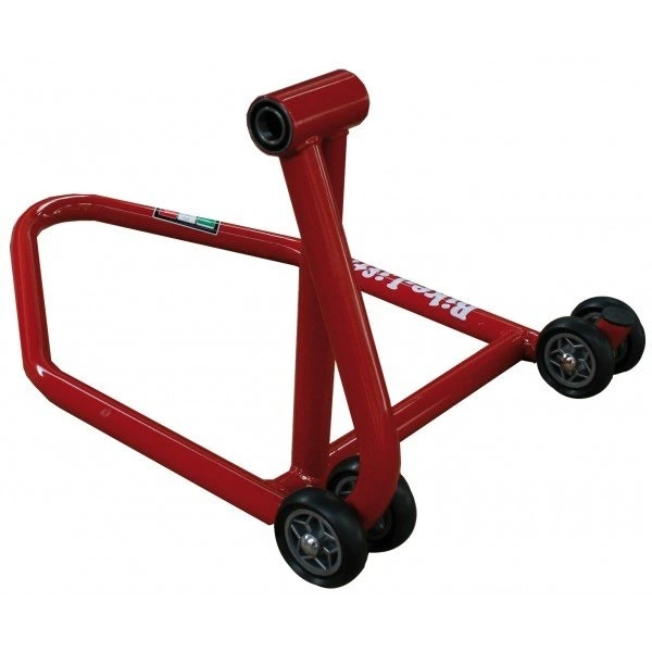Caballete trasero monobrazo Bike-Lift RS-16R – Lado Derecho – Acero Ø 35 mm Caballete trasero monobrazo RS16R de Bike-Lift para basculante derecho. Estructura profesional de 5.6 Kg y medidas 55x42.5x70 cm.