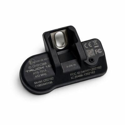 Sensor de presión de neumáticos programable EU-Pro Truck 1.0 con frecuencia de 433 MHz para vehículos industriales.