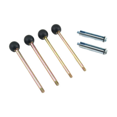 Juego de guías de soporte con pomos de seguridad y adaptadores para panel frontal VAG.