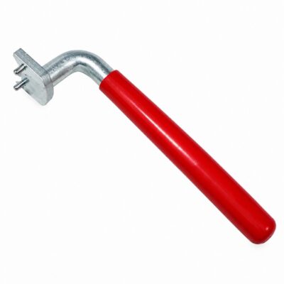 Llave acodada a 90 grados de 160 mm para tensores de correa de distribución en motores VAG con pines de 3 mm.