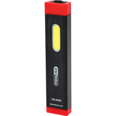 Lámpara de inspección LED mini de bolsillo KS Tools en cuerpo de aluminio con imán y clip.