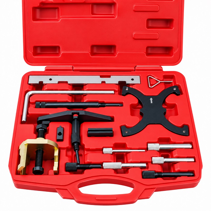kit-maestro-calado-distribucion-ford-diesel-gasolina-9141 Maletín profesional maestro con útiles de calado, extractor de bomba diésel y alineador Ti-VCT para motores Ford diésel y gasolina.